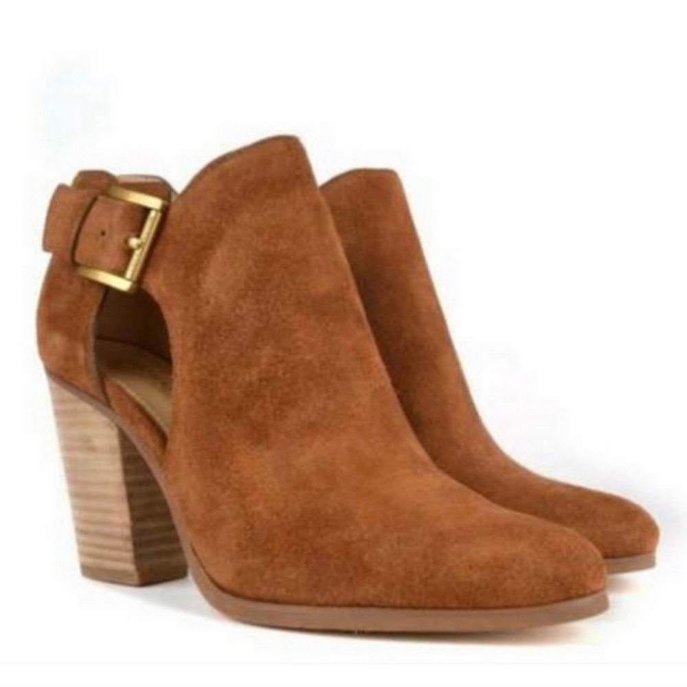 NEW Michael Michael Kors Adams Bootie Suede Brown Size 10 - Picture 2 of 8